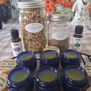 Rosemary, lemon balm lip balm